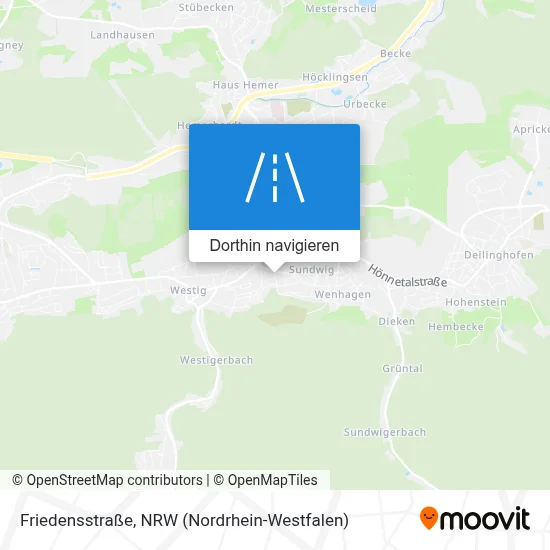 Friedensstraße Karte