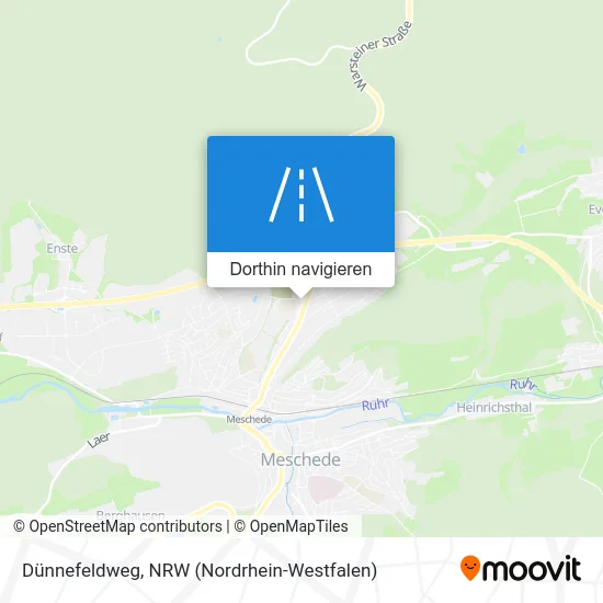 Dünnefeldweg Karte