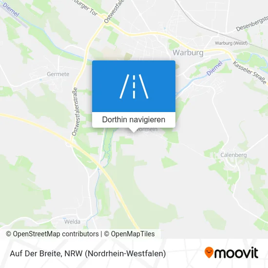 Auf Der Breite Karte