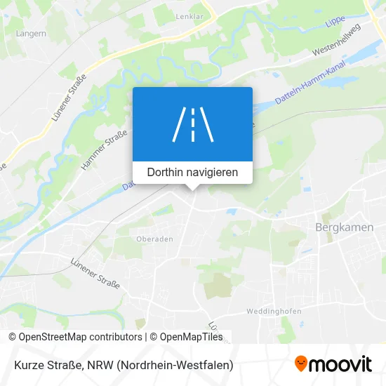 Kurze Straße Karte