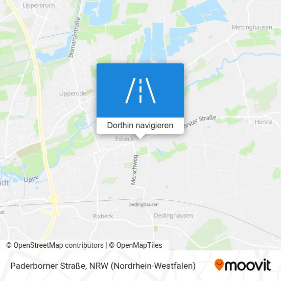 Paderborner Straße Karte