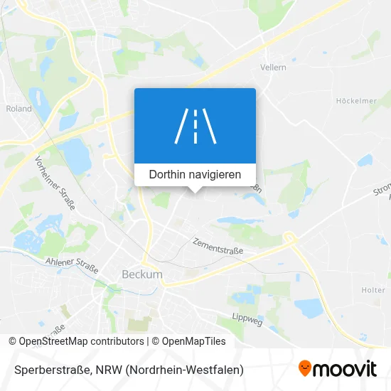 Sperberstraße Karte