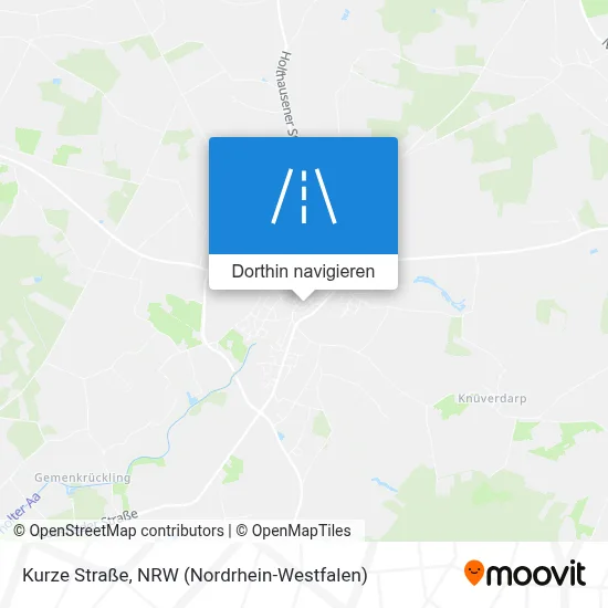 Kurze Straße Karte