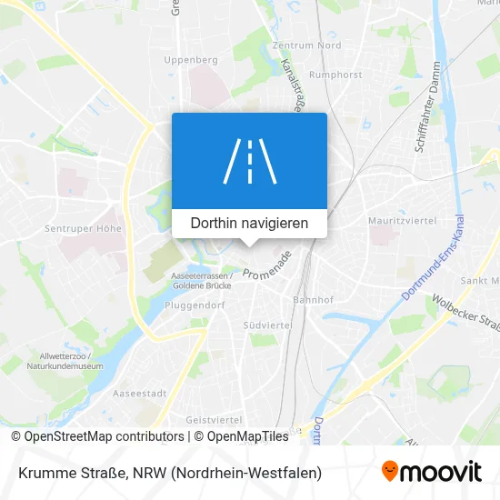 Krumme Straße Karte