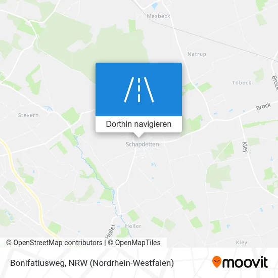 Bonifatiusweg Karte