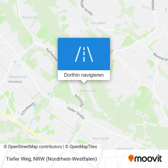 Tiefer Weg Karte