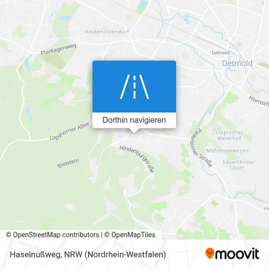 Haselnußweg Karte