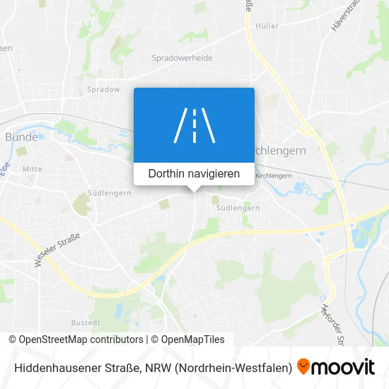 Hiddenhausener Straße Karte