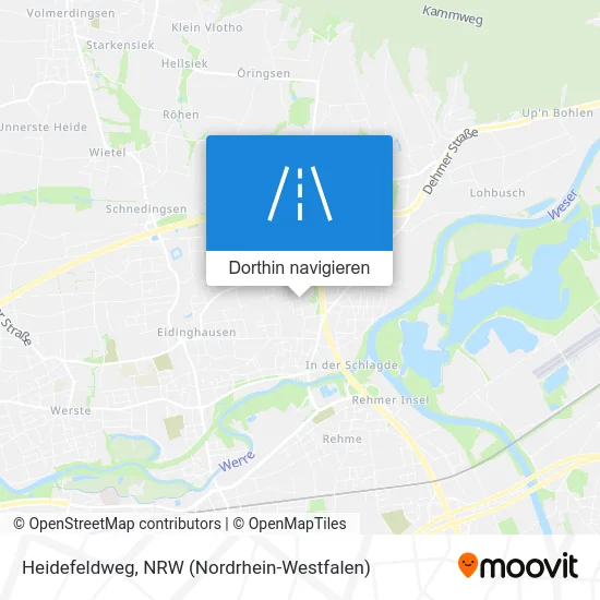 Heidefeldweg Karte