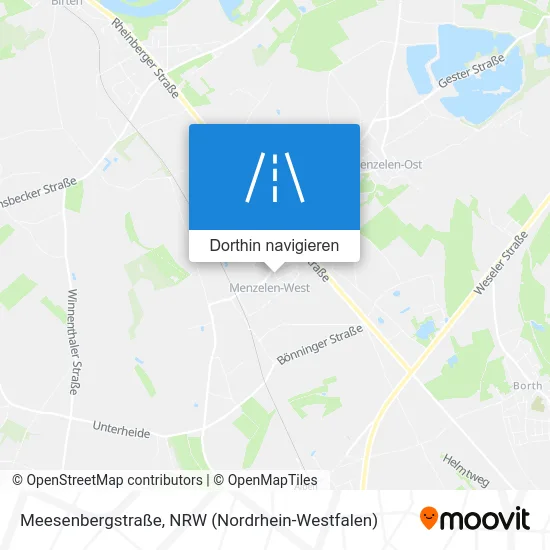 Meesenbergstraße Karte