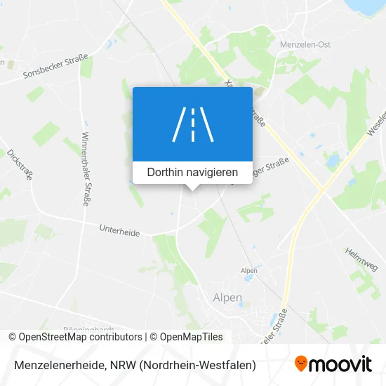 Menzelenerheide Karte