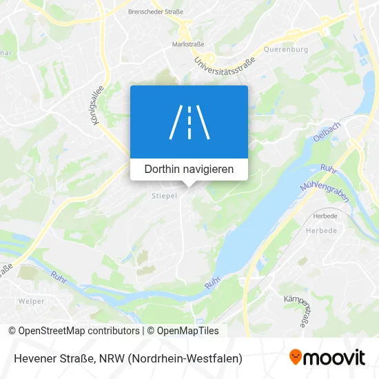 Hevener Straße Karte