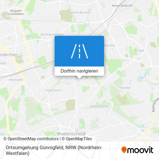 Ortsumgehung Günnigfeld Karte