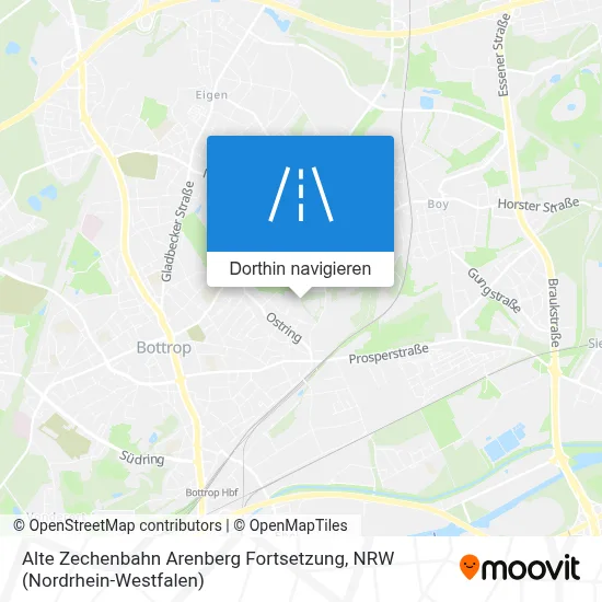 Alte Zechenbahn Arenberg Fortsetzung Karte