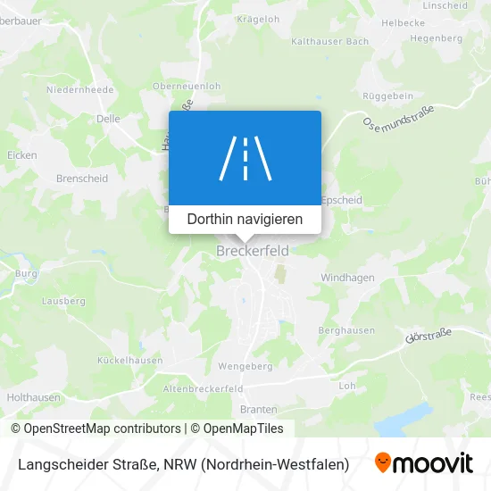 Langscheider Straße Karte