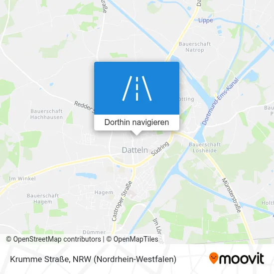 Krumme Straße Karte
