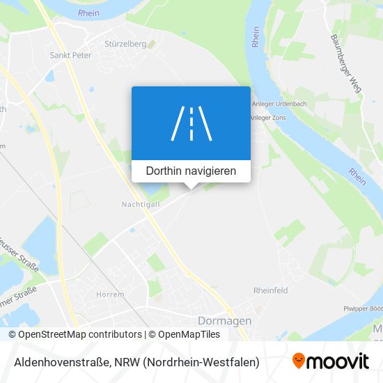 Aldenhovenstraße Karte