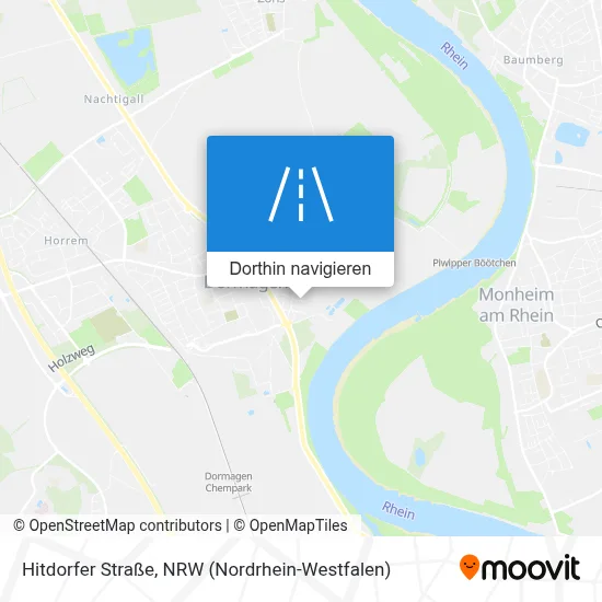 Hitdorfer Straße Karte