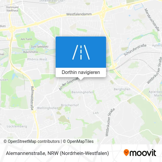 Alemannenstraße Karte