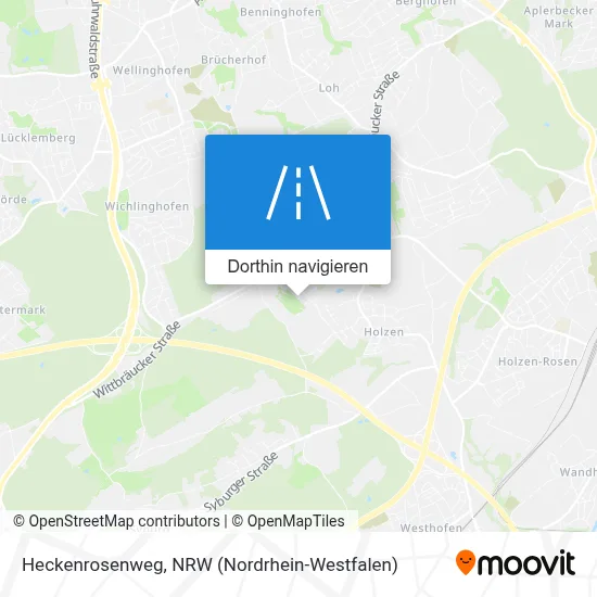 Heckenrosenweg Karte
