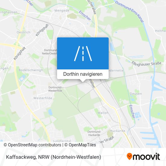 Kaffsackweg Karte