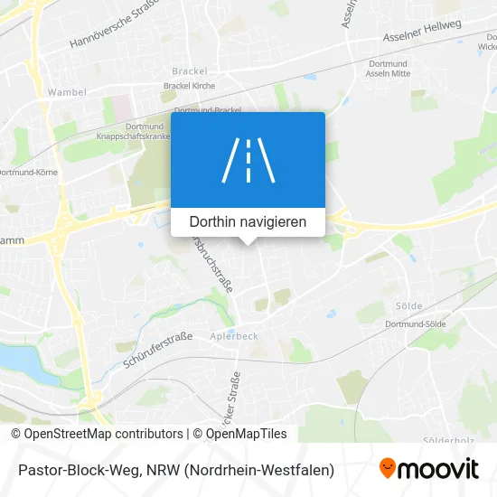 Pastor-Block-Weg Karte