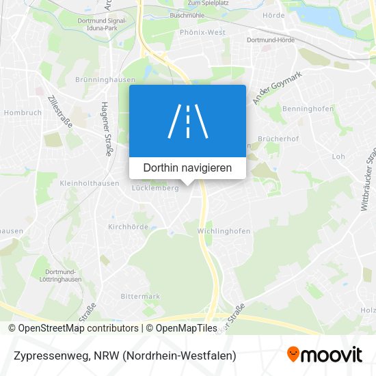 Zypressenweg Karte