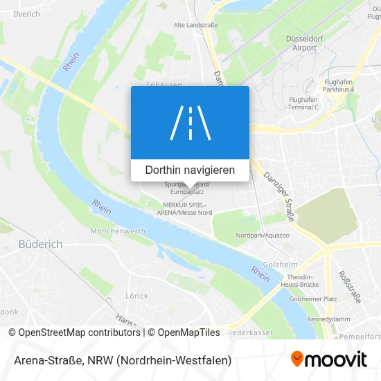 Arena-Straße Karte