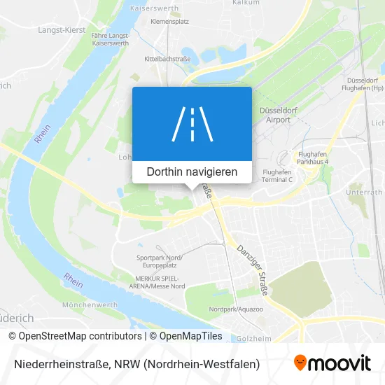 Niederrheinstraße Karte