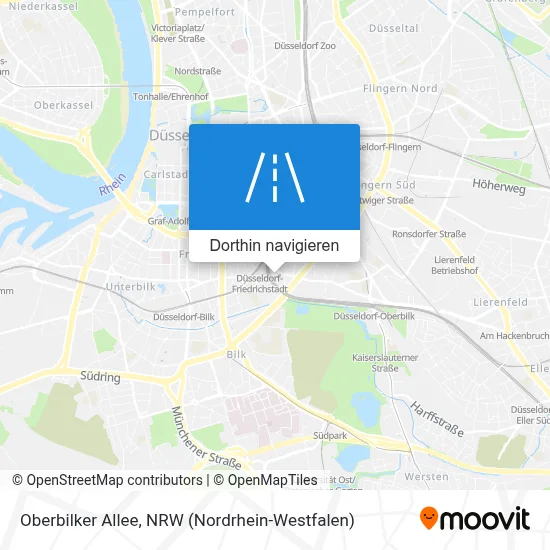 Oberbilker Allee Karte