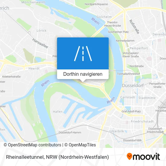 Rheinalleetunnel Karte