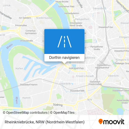 Rheinkniebrücke Karte