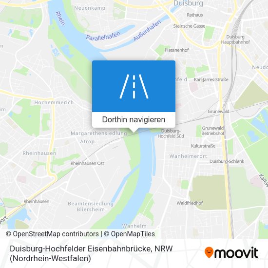 Duisburg-Hochfelder Eisenbahnbrücke Karte
