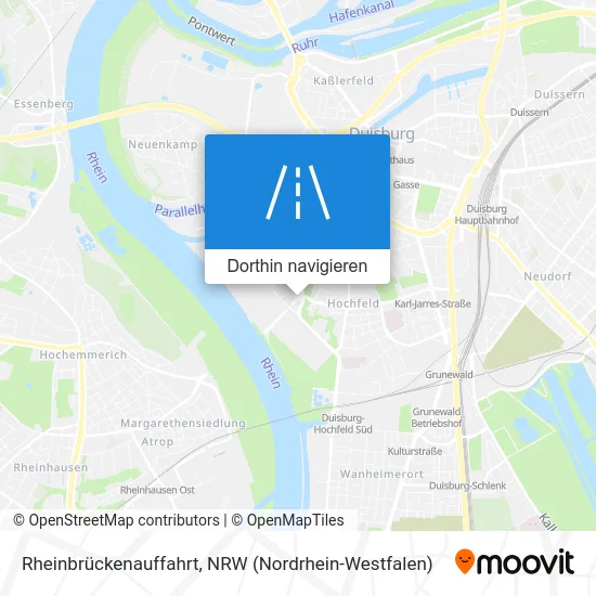 Rheinbrückenauffahrt Karte