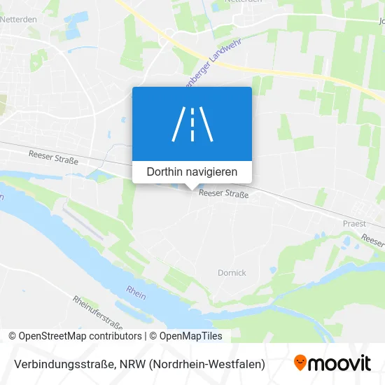 Verbindungsstraße Karte