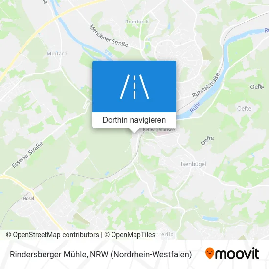 Rindersberger Mühle Karte