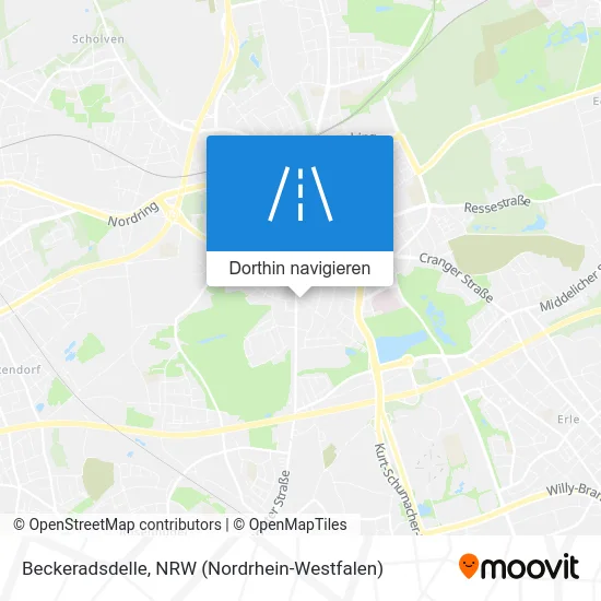 Beckeradsdelle Karte