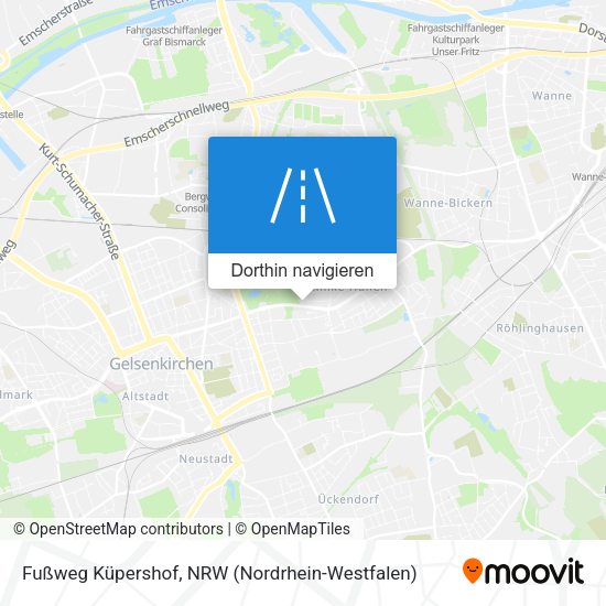 Fußweg Küpershof Karte