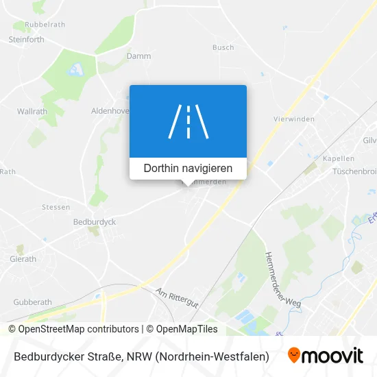 Bedburdycker Straße Karte