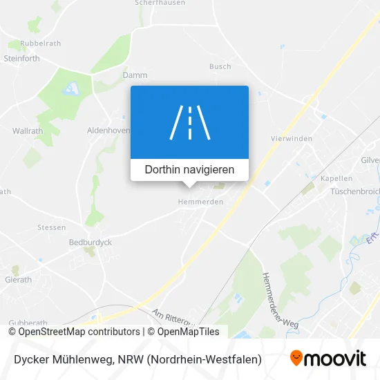 Dycker Mühlenweg Karte