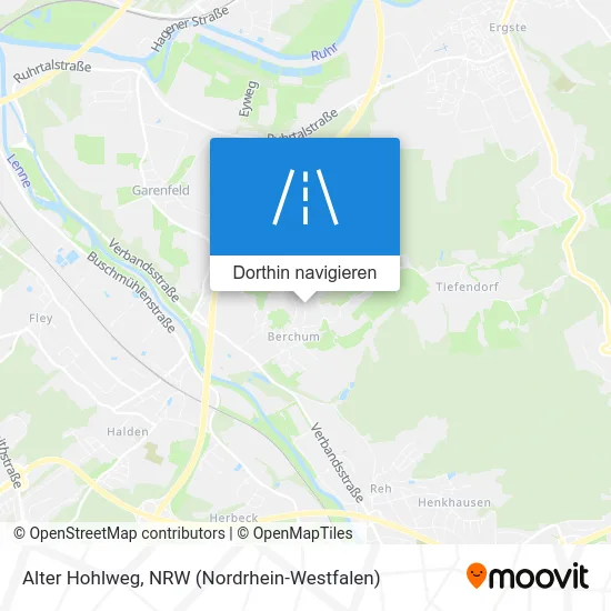 Alter Hohlweg Karte