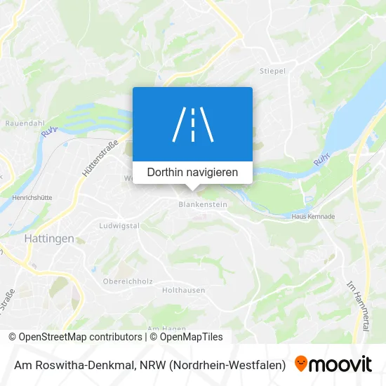 Am Roswitha-Denkmal Karte