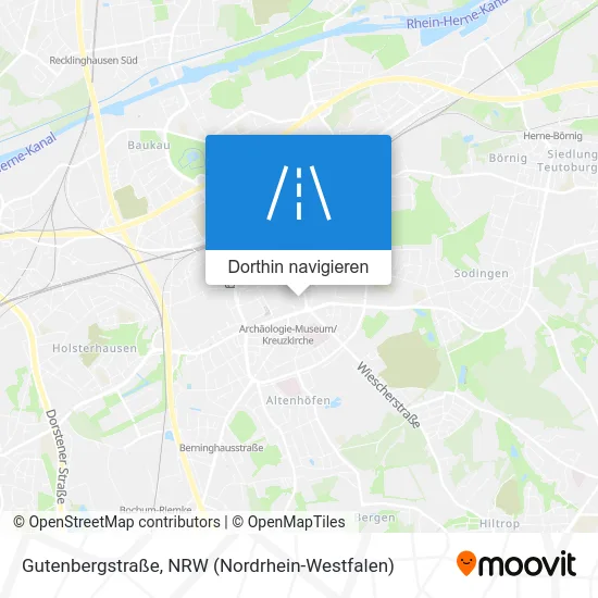 Gutenbergstraße Karte