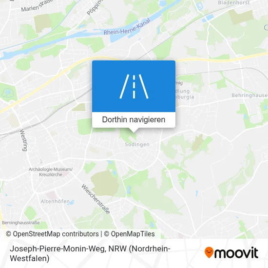 Joseph-Pierre-Monin-Weg Karte