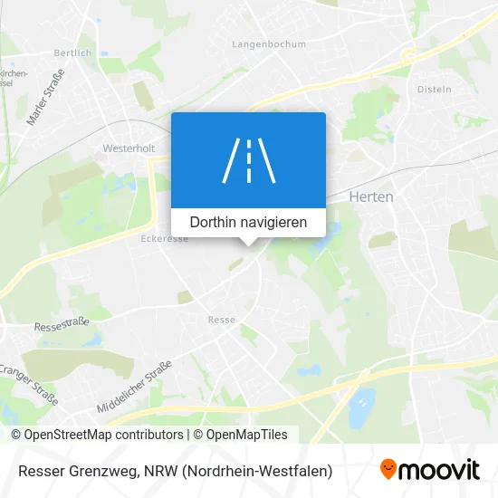 Resser Grenzweg Karte