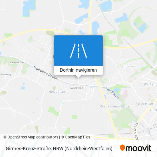 Girmes-Kreuz-Straße Karte