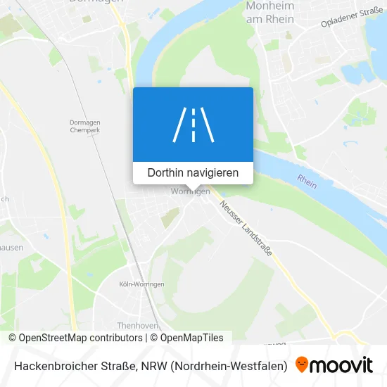 Hackenbroicher Straße Karte