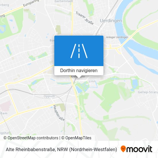 Alte Rheinbabenstraße Karte