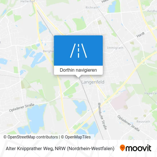 Alter Knipprather Weg Karte