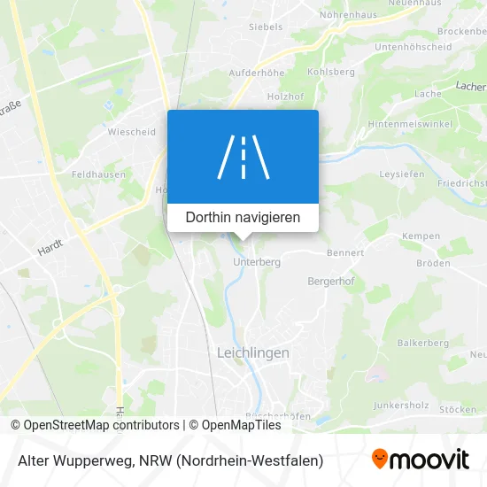 Alter Wupperweg Karte